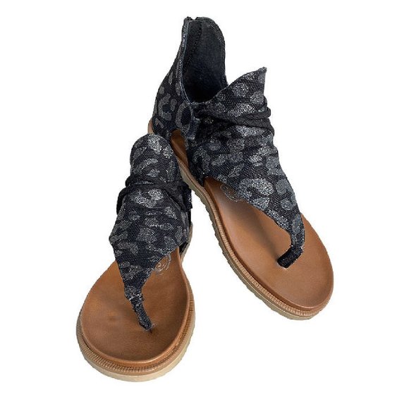 Very G COREY Black Leopard Sandals - Picture 2 of 3